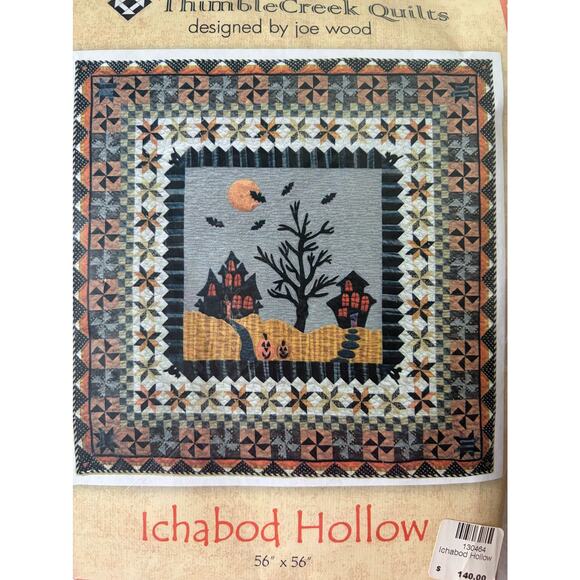 Thimblecreek Quilts Ichabod Hollow Pattern w/ Quilting Pieces and Applique 56x56 - Picture 5 of 5